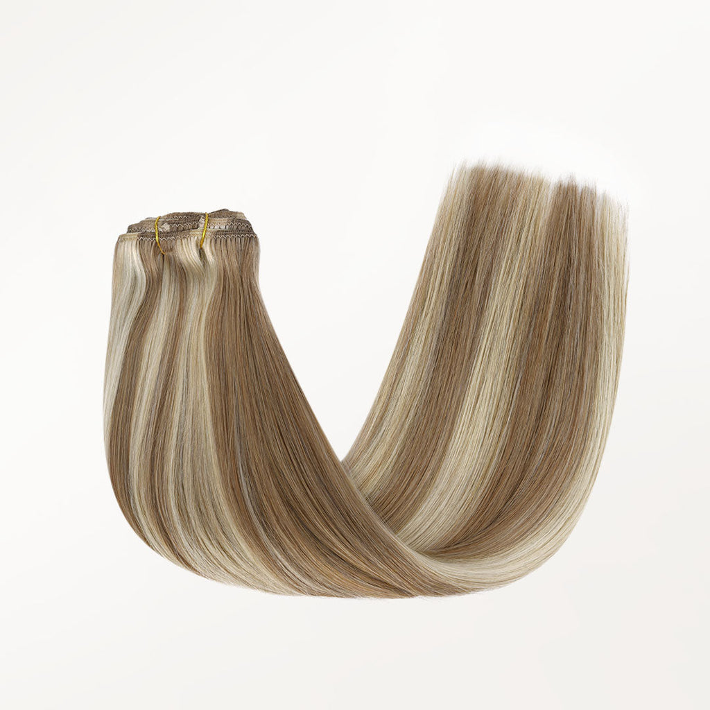 Brown to Platinum Blonde Highlights (PM8G/1000) Classic Clip-Ins (120g-150g)
