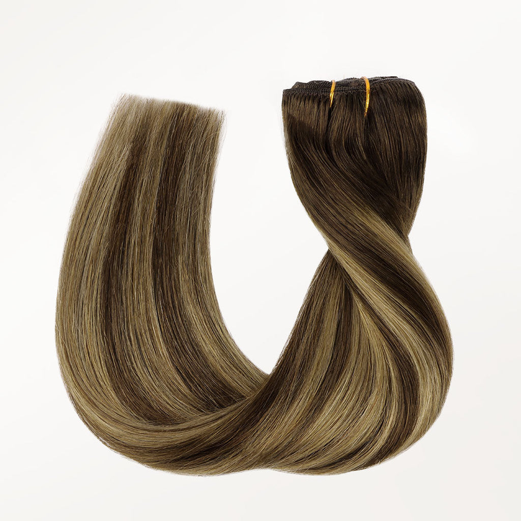 Caramel Blonde Balayage (4/27/4) Classic Clip-Ins (120g-150g)