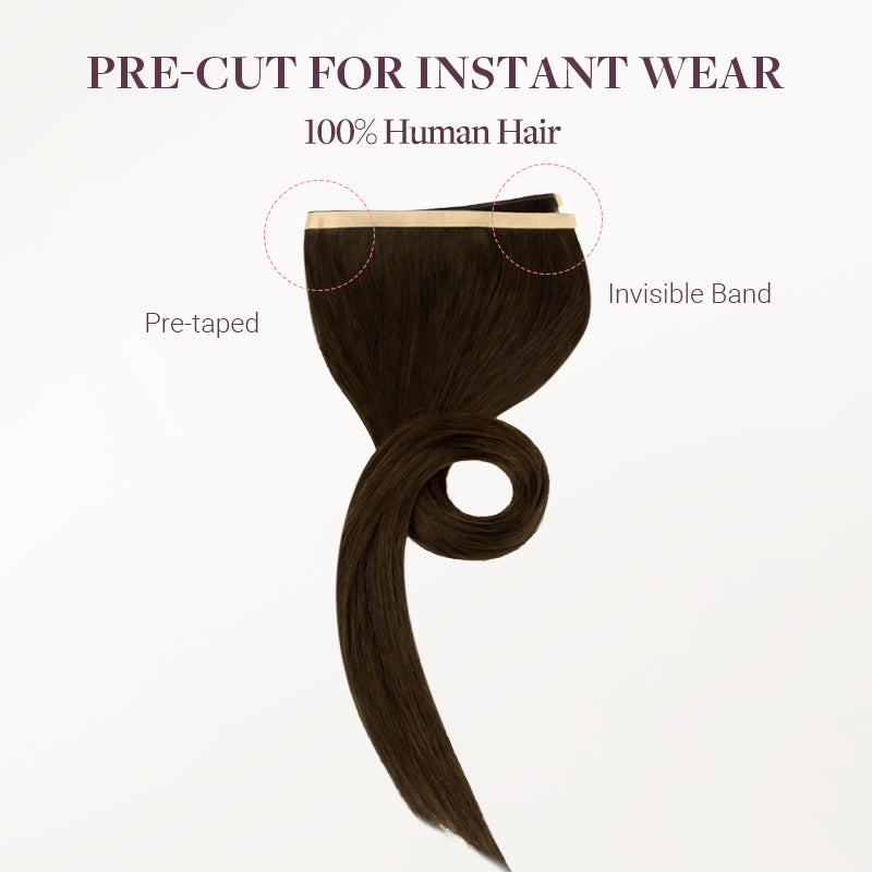 Chocolate Brown (4A) Genius Tape Weft Hair Extensions 50-80g