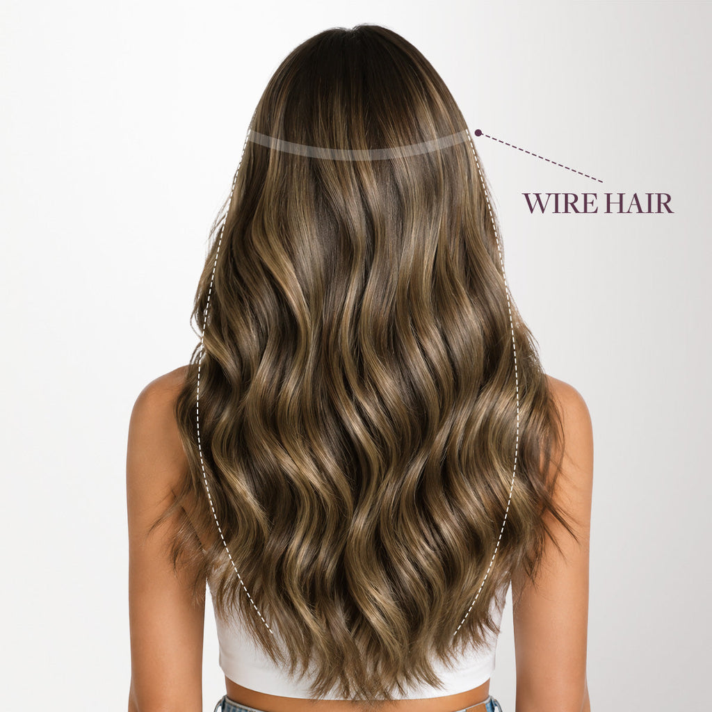 Ash Blonde Highlights (17A/60A) Wire Hair Extensions (70g-110g)