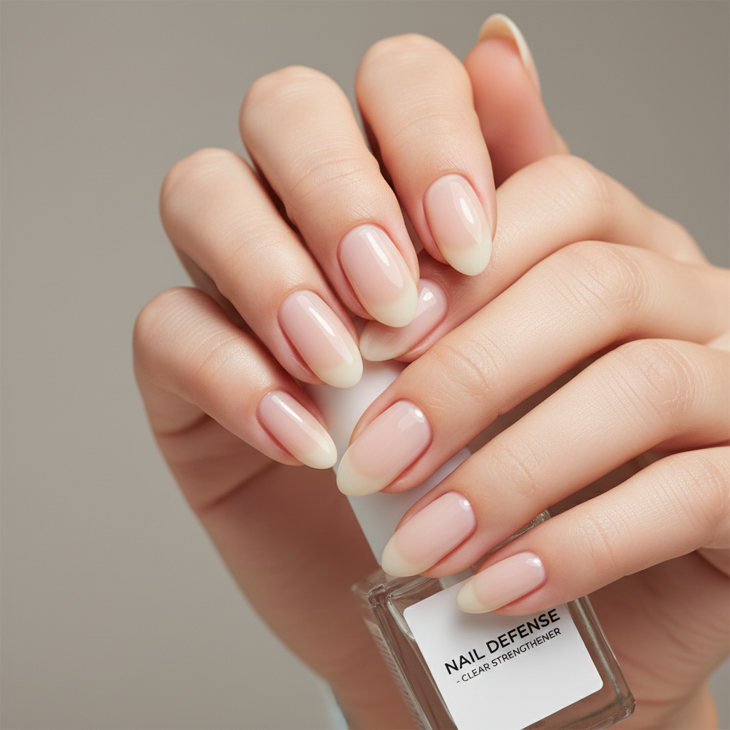 Healthy strong nails with treatment