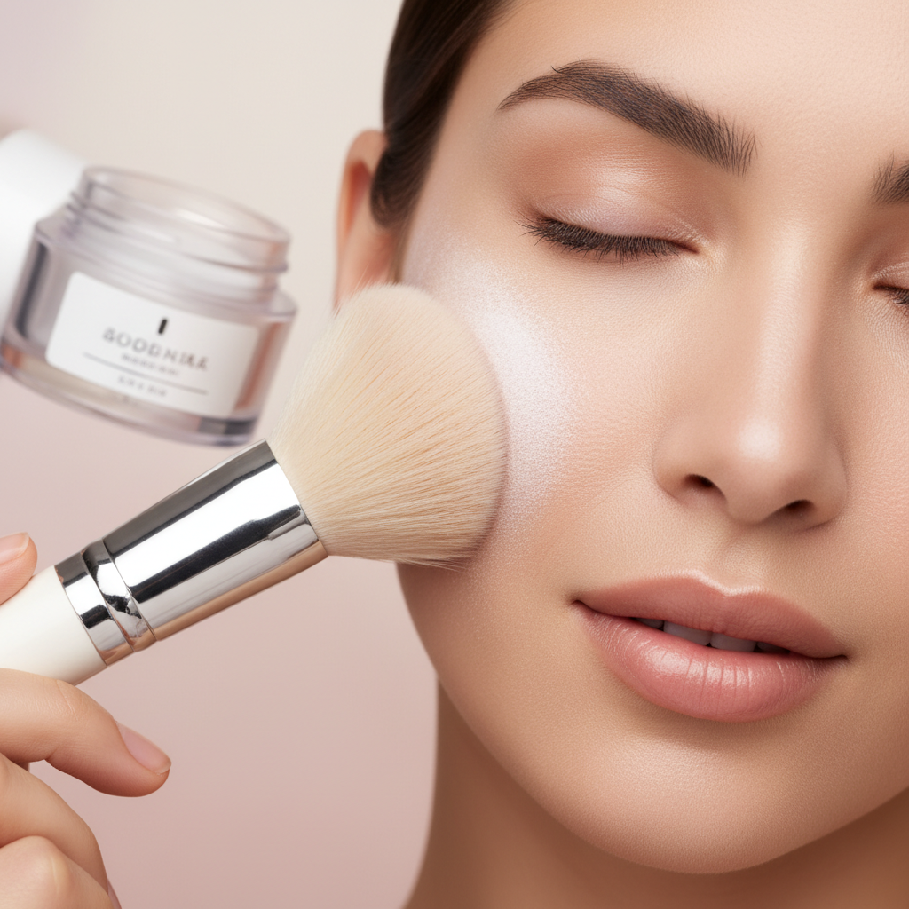Setting Powder applied on face