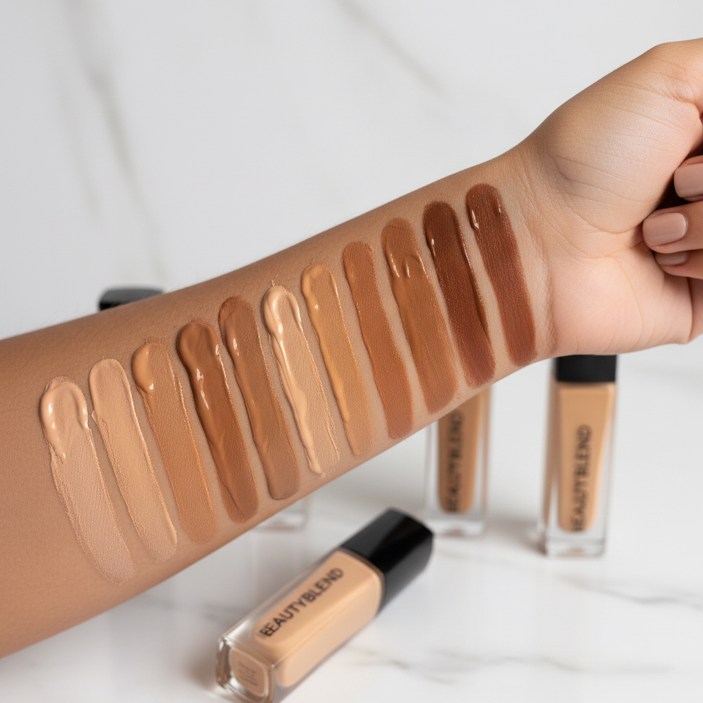 Full Coverage Foundation shade swatches