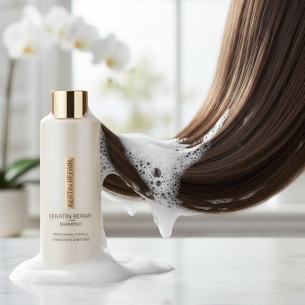 Keratin Repair Shampoo lather